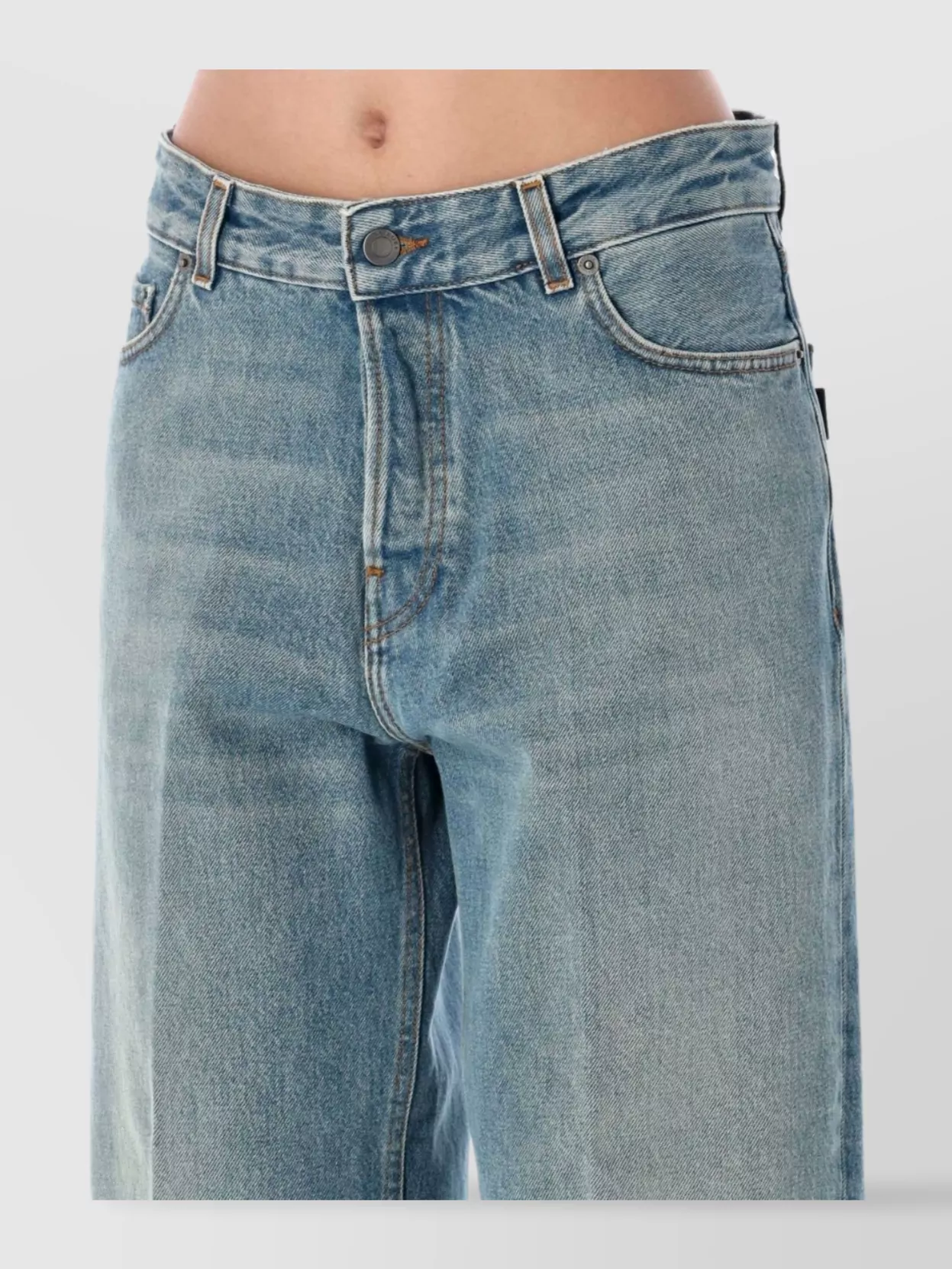 Haikure Wide Leg Five-Pocket Trousers With Belt Loops