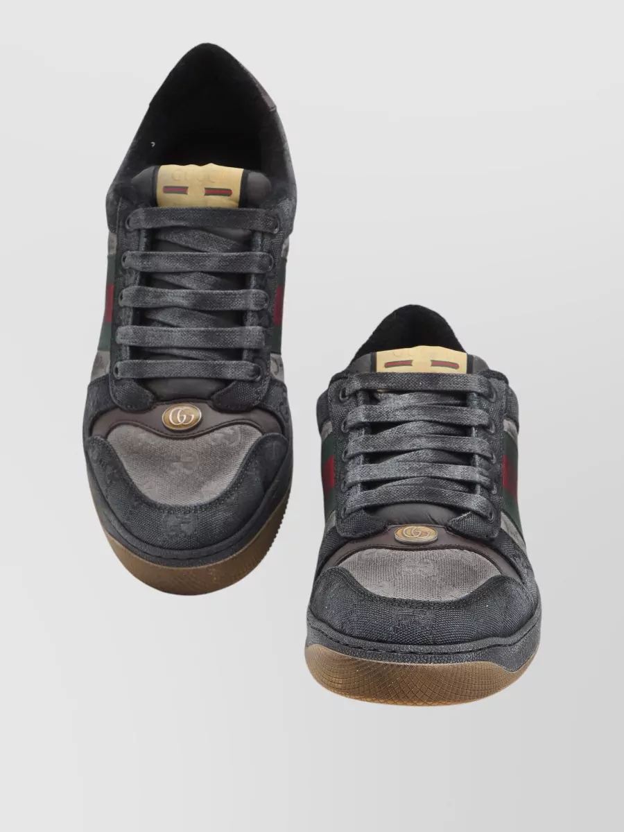 Gucci Screener Sneakers Gg Fabric Web Detail