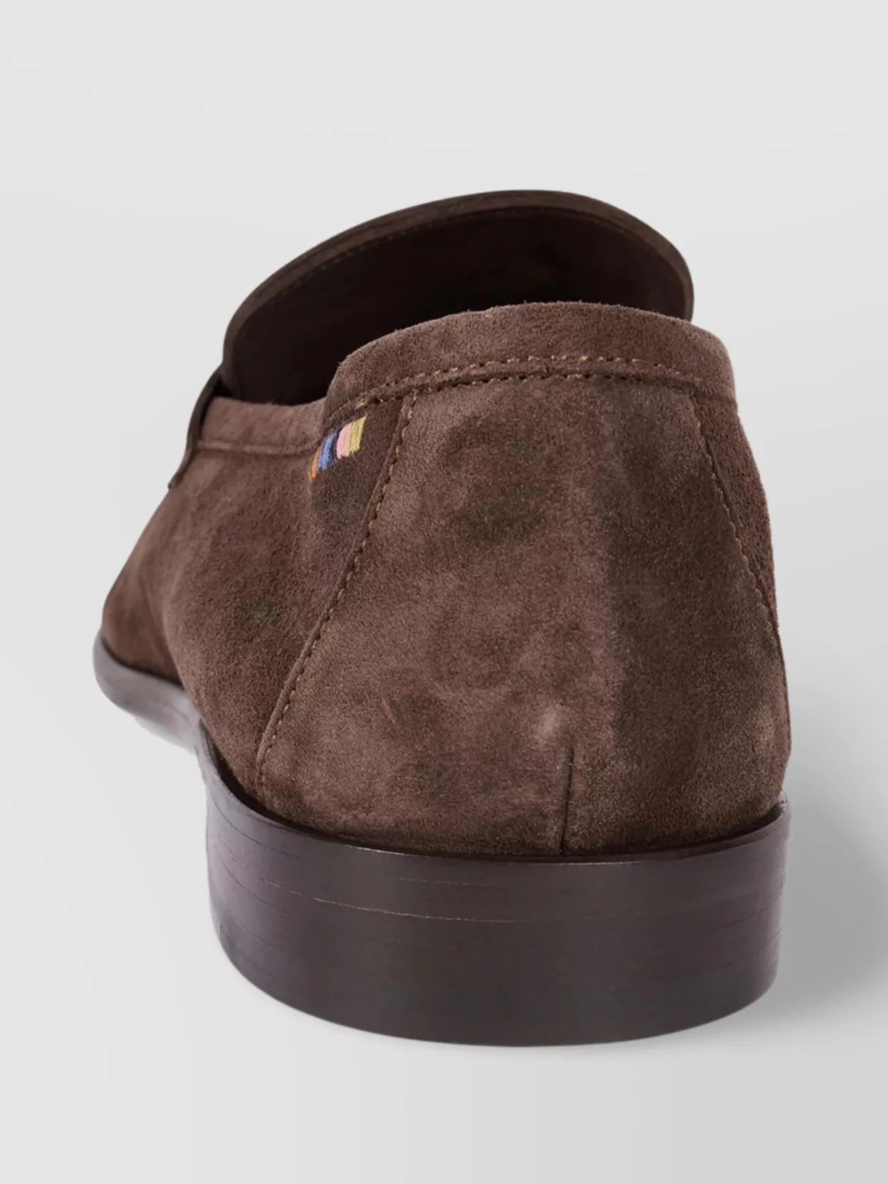 Paul Smith Suede Almond Toe Block Heel Loafers