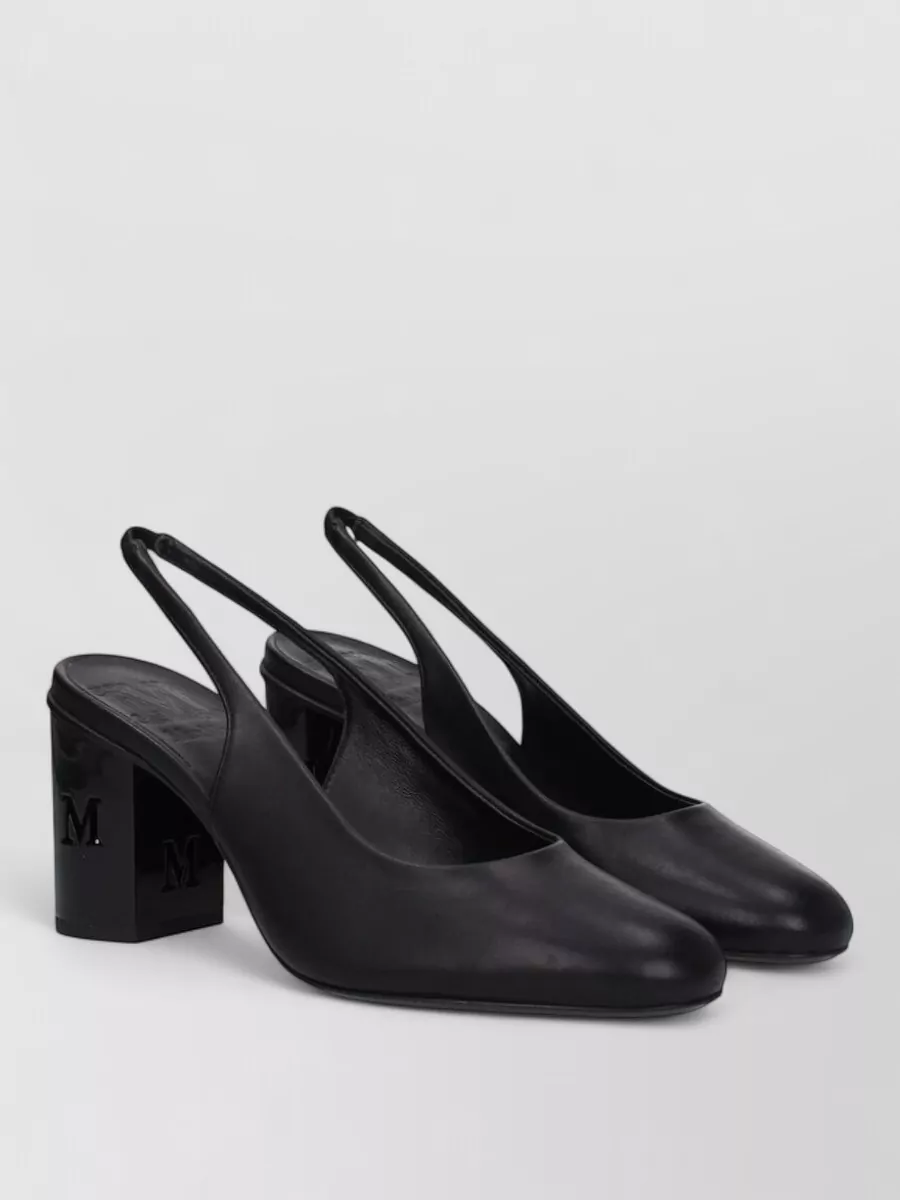 Max Mara Leather Slingback High Heel Sandals