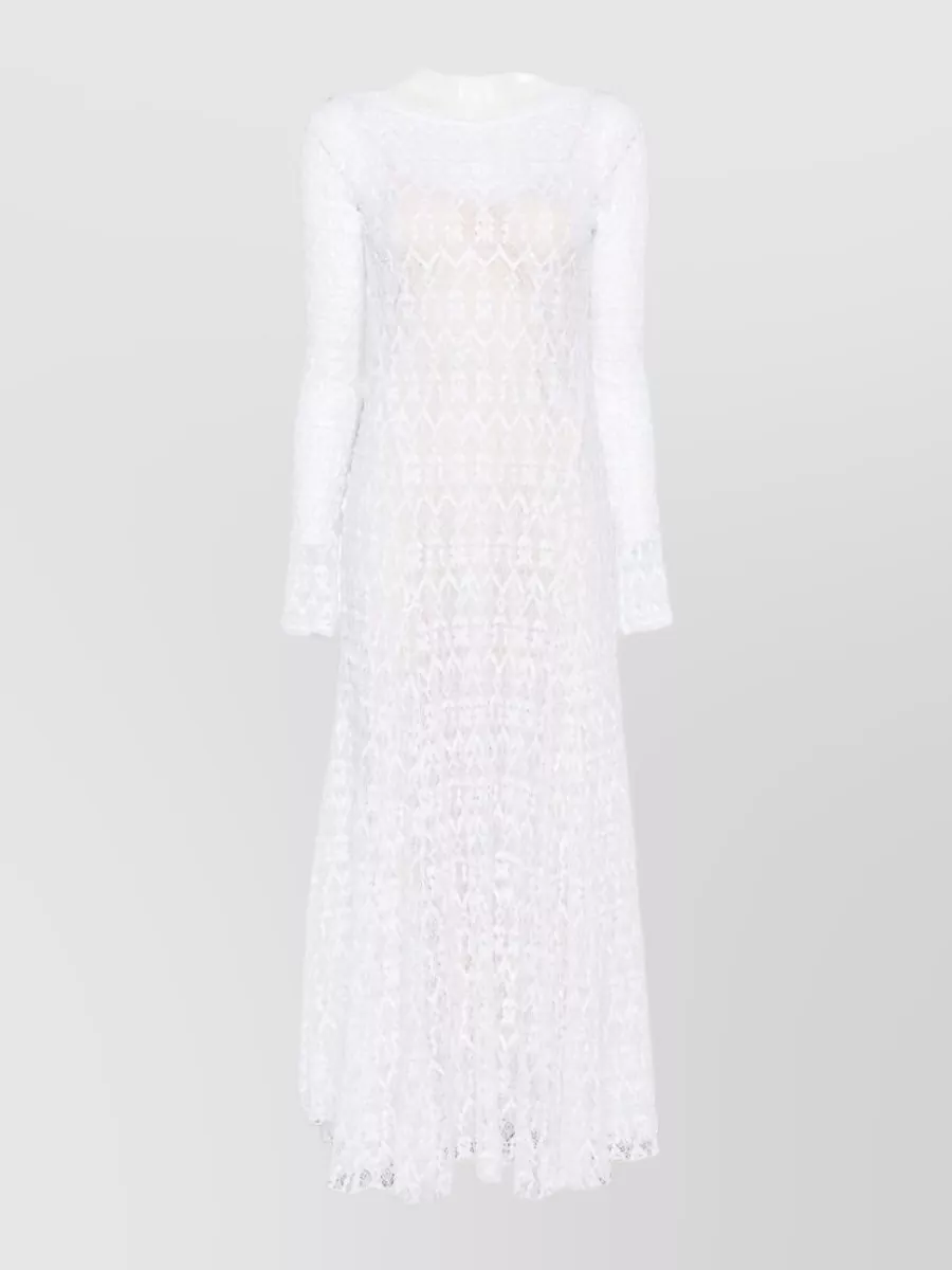 Forte Forte lace long-sleeve v-back midi dress