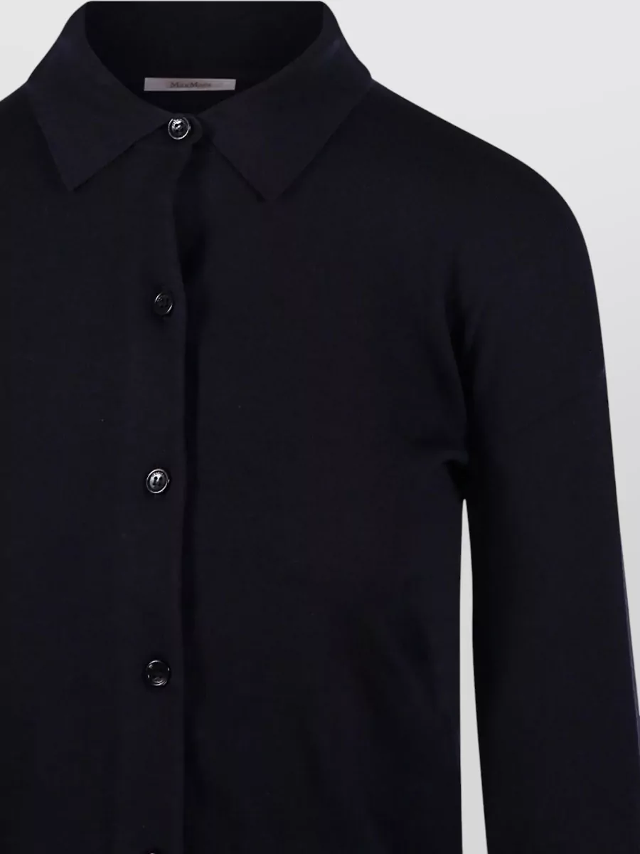 Max Mara Ribbed Slim-Fit Wool Cardigan