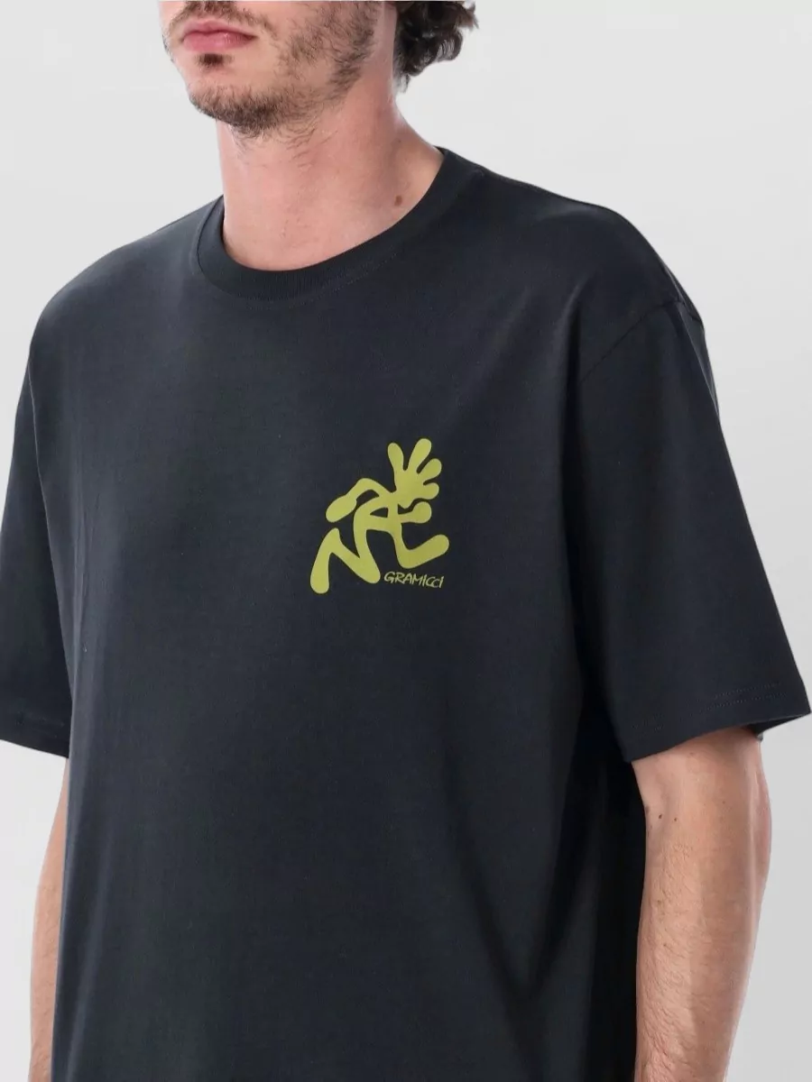 Gramicci Ribbed Crew Neck Short Sleeve Cotton T-Shirt
