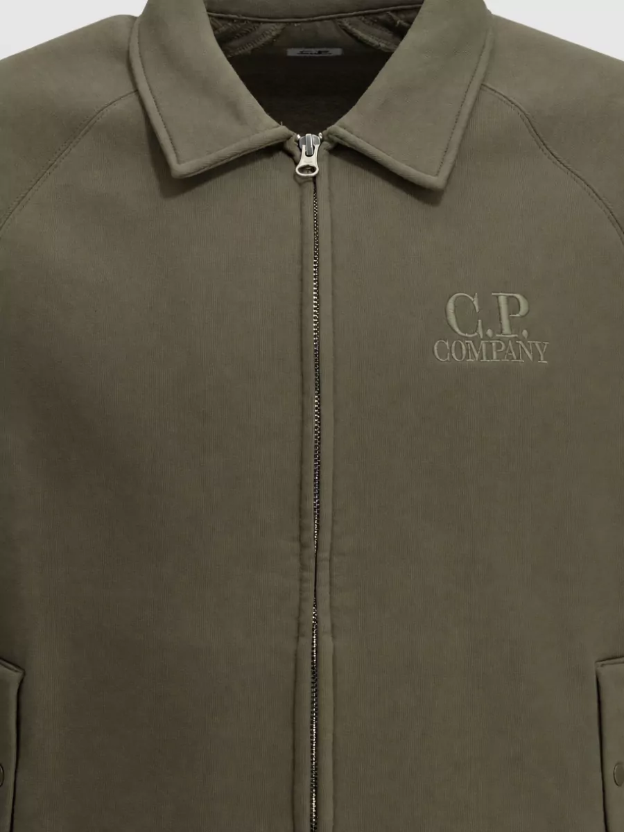 C.p. Company Cotton Zip Up Bomber Jacket