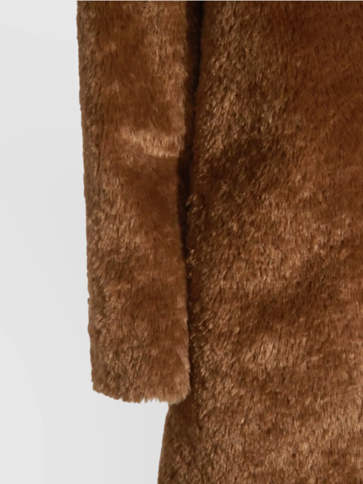 Herno Longline Faux Fur Notched Lapel Single-Breasted Coat