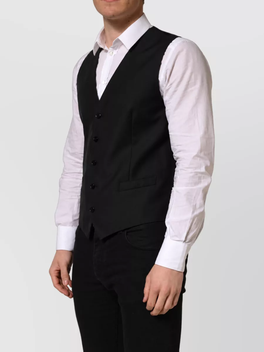 Dolce&Gabbana Wool Silk Single Breasted Waistcoat