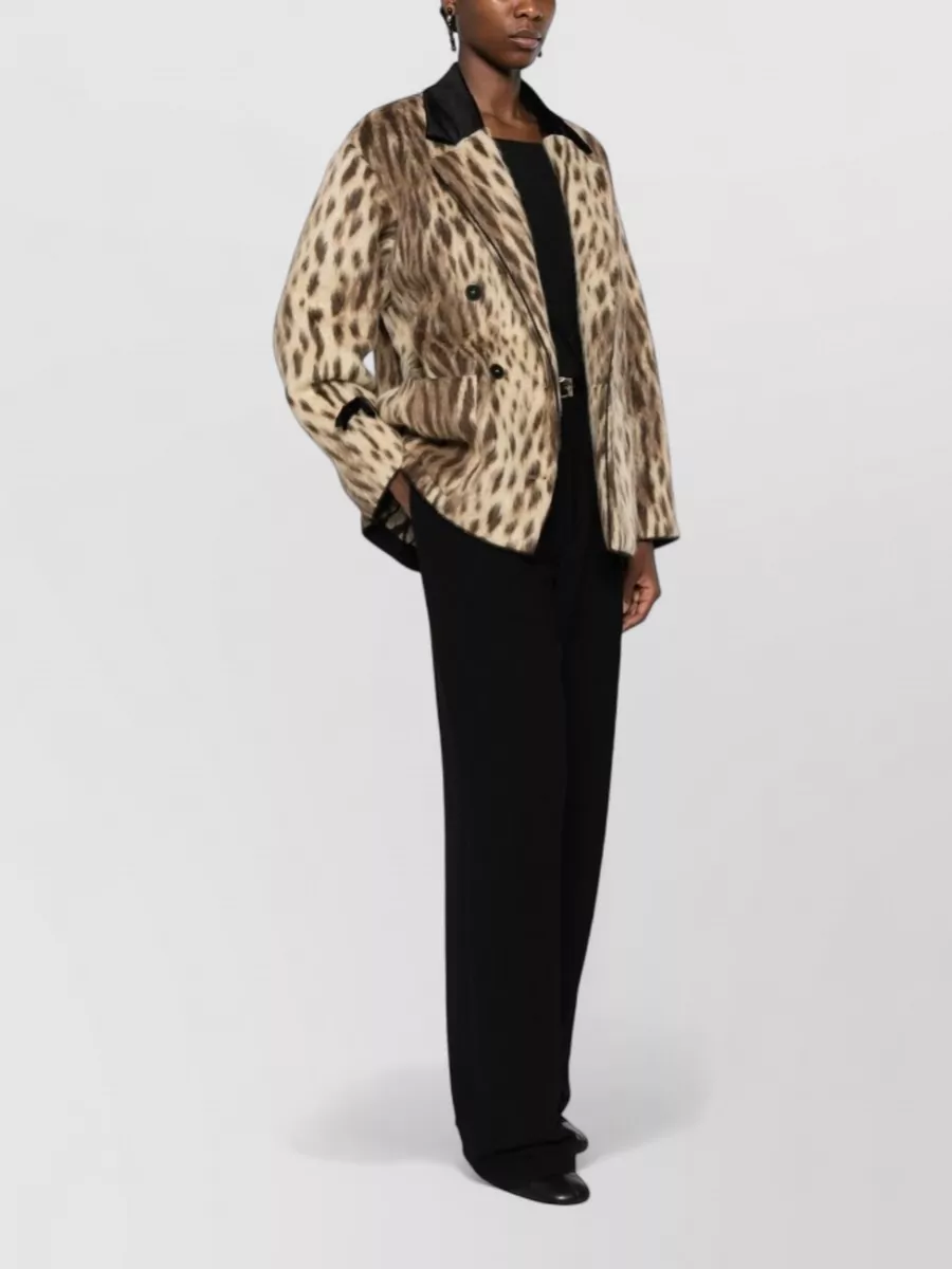 Forte Forte Leopard-Print Double-Breasted Coat