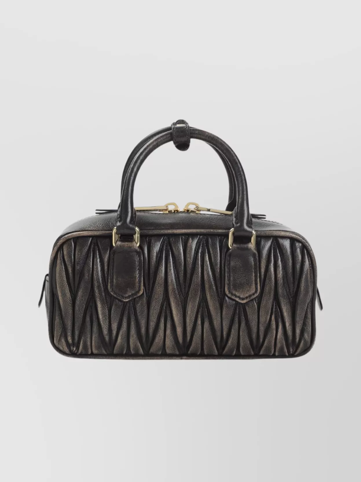 Miu Miu Brown Lamb Leather Shoulder Bag