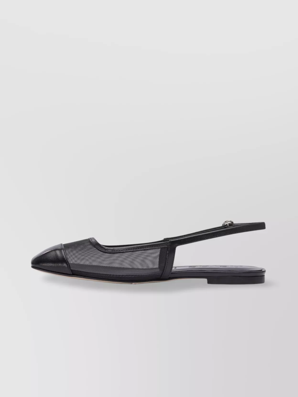 Aeyde Geraldine Leather-trimmed Mesh Slingback Ballet Flats