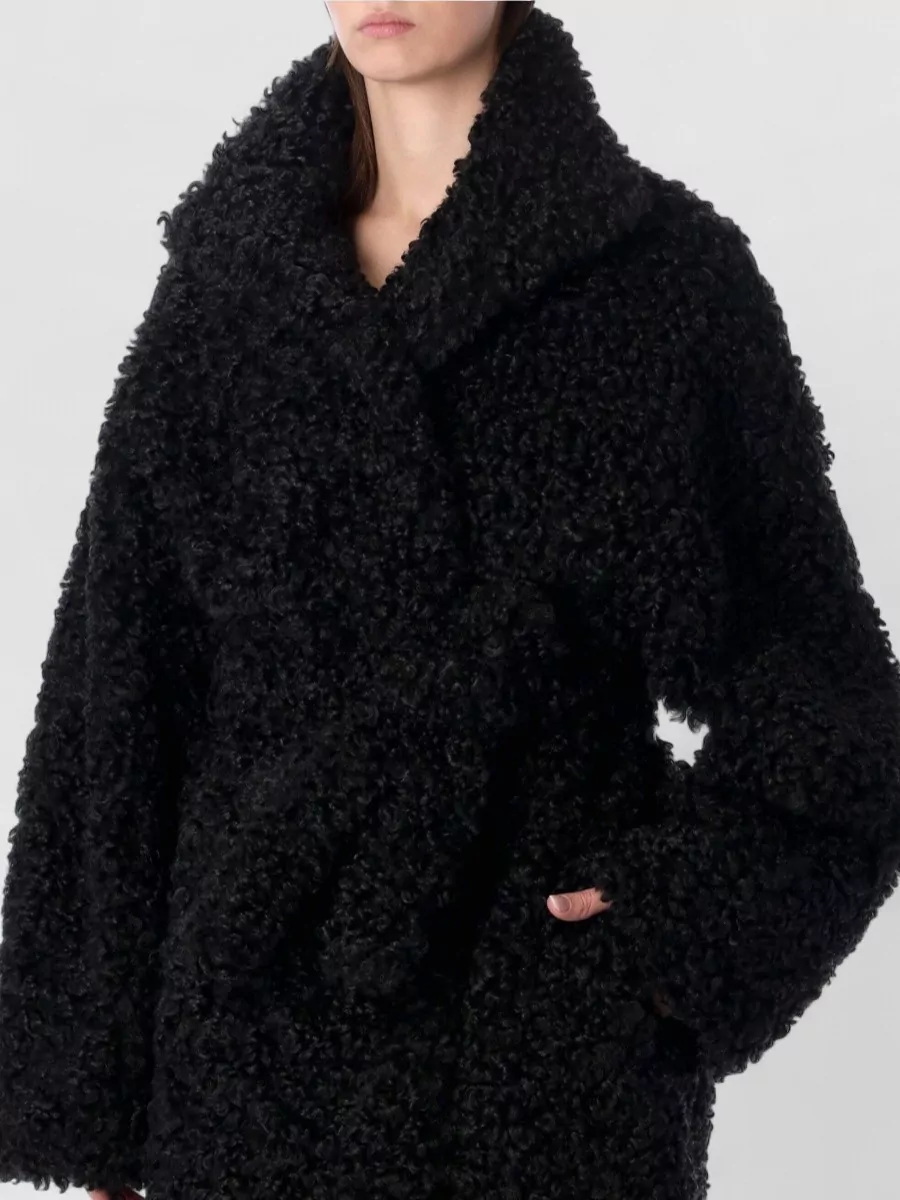 The Frankie Shop Faux Shearling Oversized Belted Coat