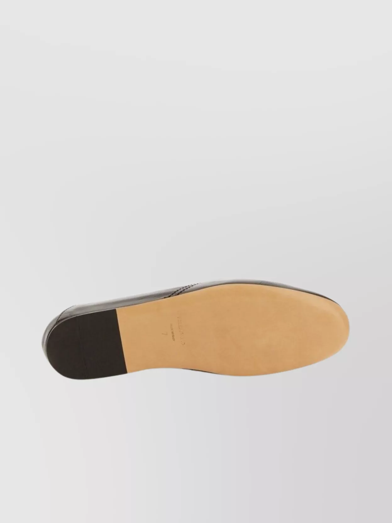 Ferragamo Leather Loafers Metallic Accent Round Toe