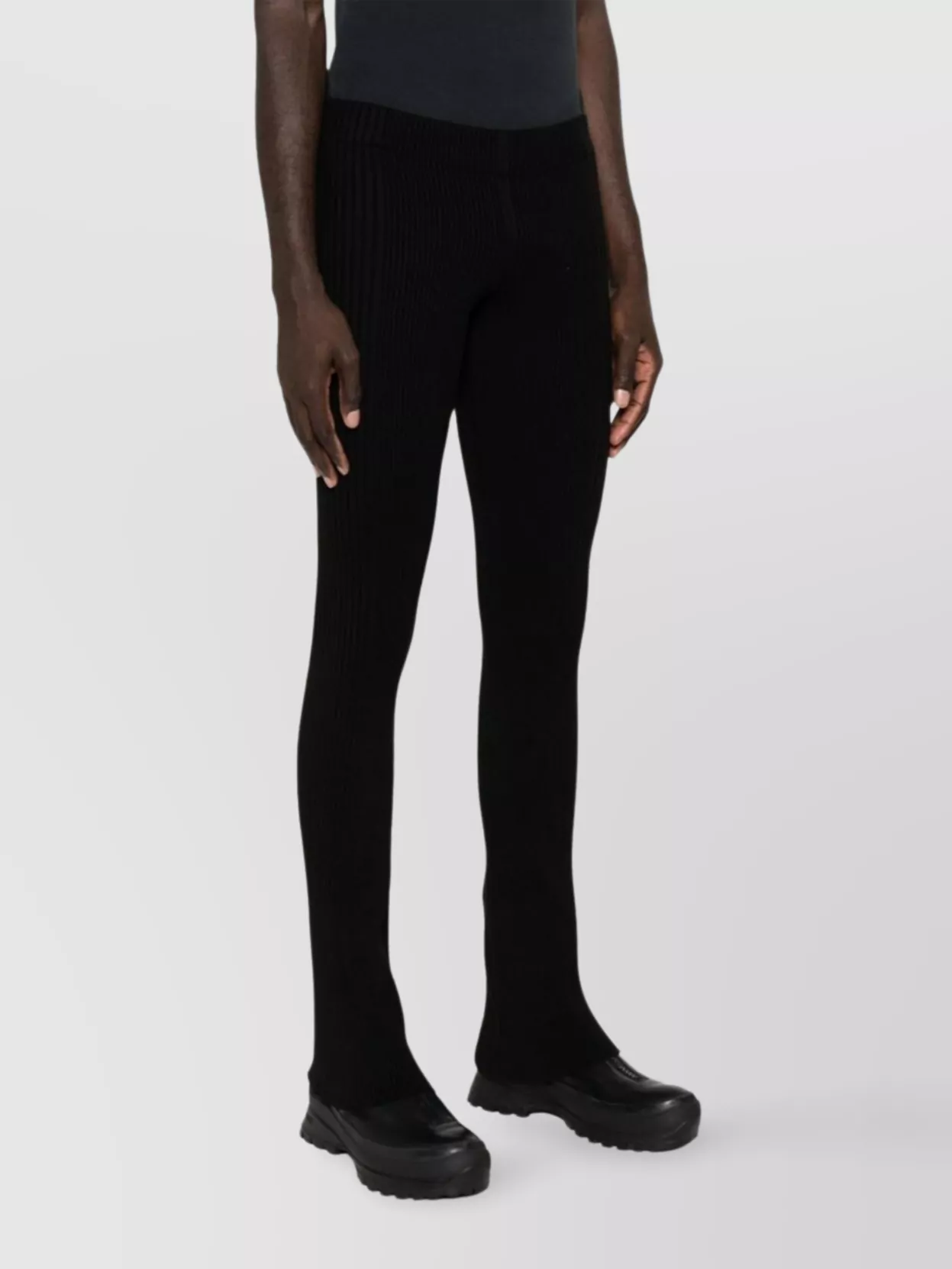 Barrow Flared Trousers Featuring Elastic Waistband In Black