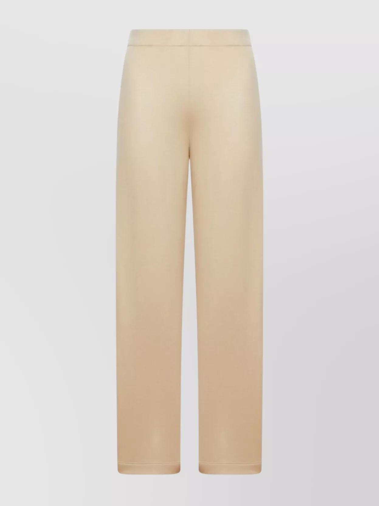 Max Mara Silk And Cotton Fleece Wide Leg Trousers In White