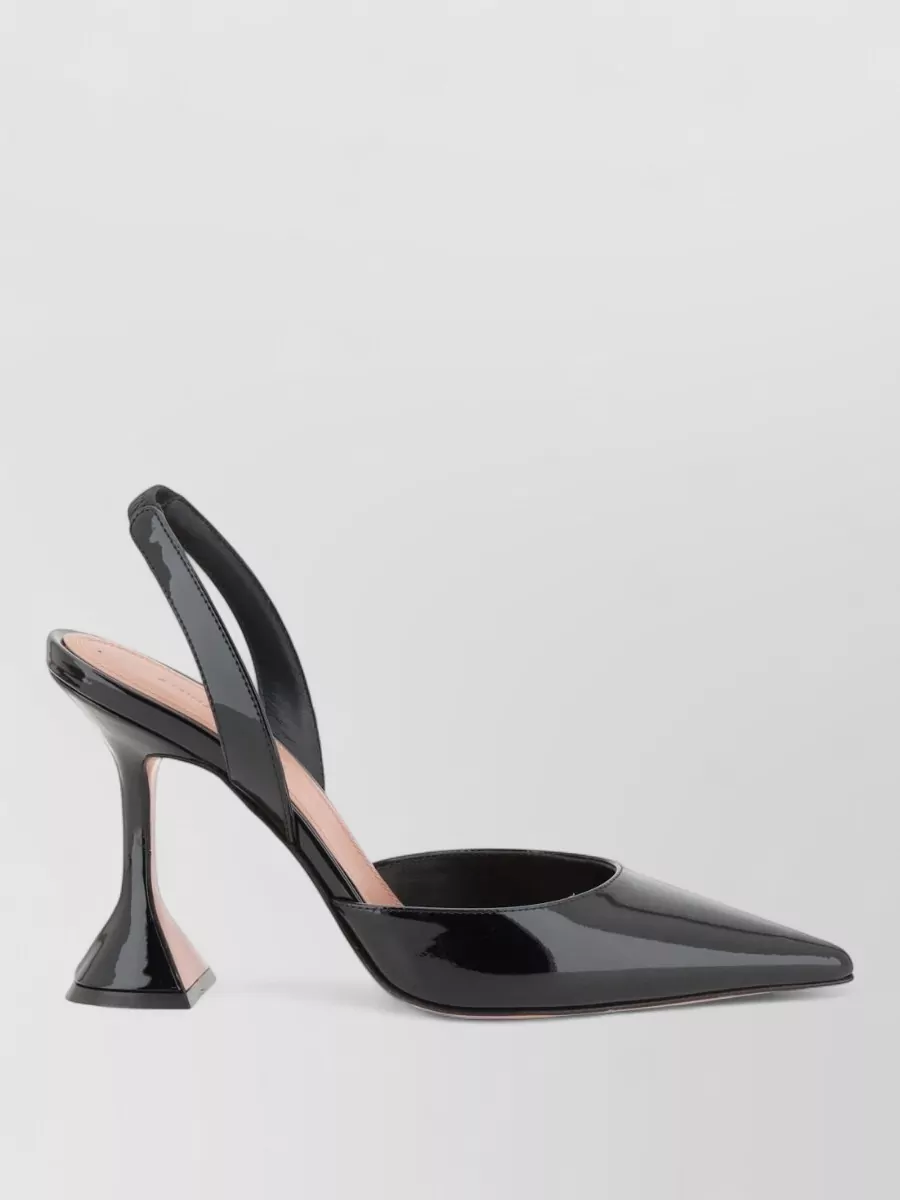 Amina Muaddi patent leather slingback pumps