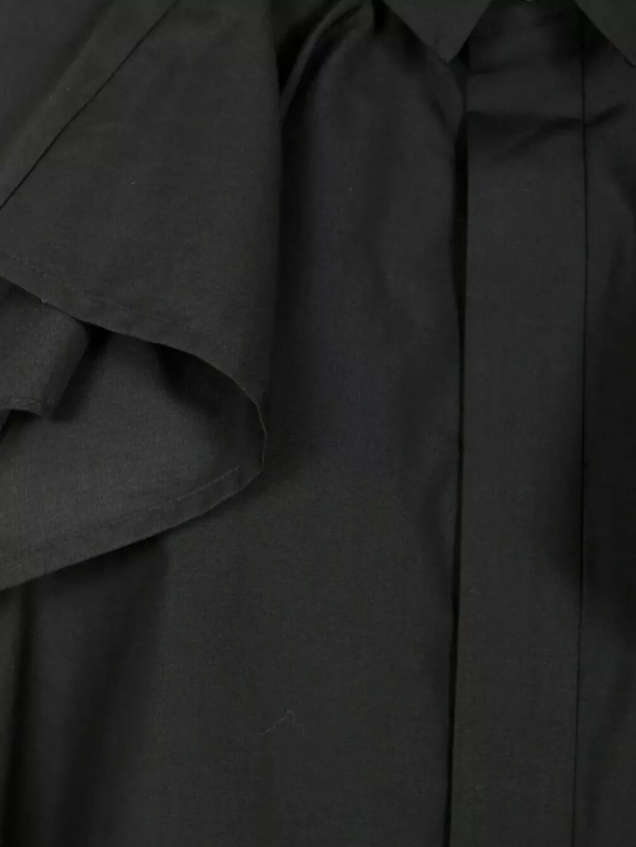 Sacai Poplin Dress With Cap Sleeves And Ruffled Detail