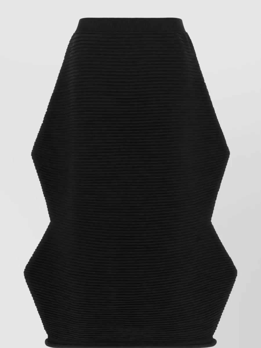 Pleats Please Issey Miyake Pleated Ribbed Maxi Skirt
