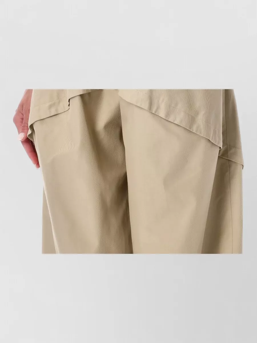 Loewe Cotton Asymmetric Paneled Wide-Leg Trousers