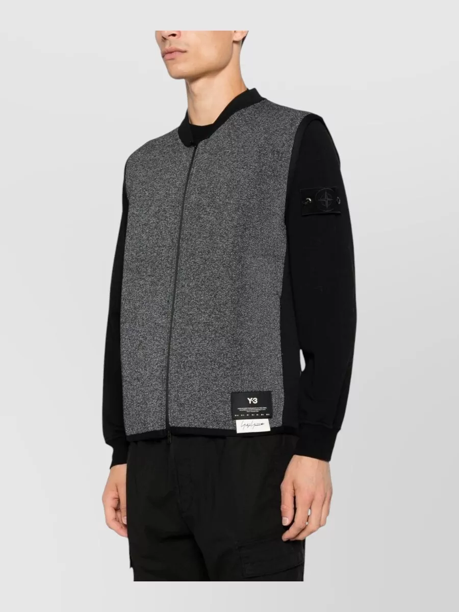 Y-3 knitted skull print bomber jacket