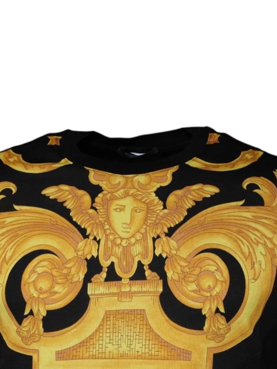 Versace Cotton Logo-Print Crew-Neck T-Shirt