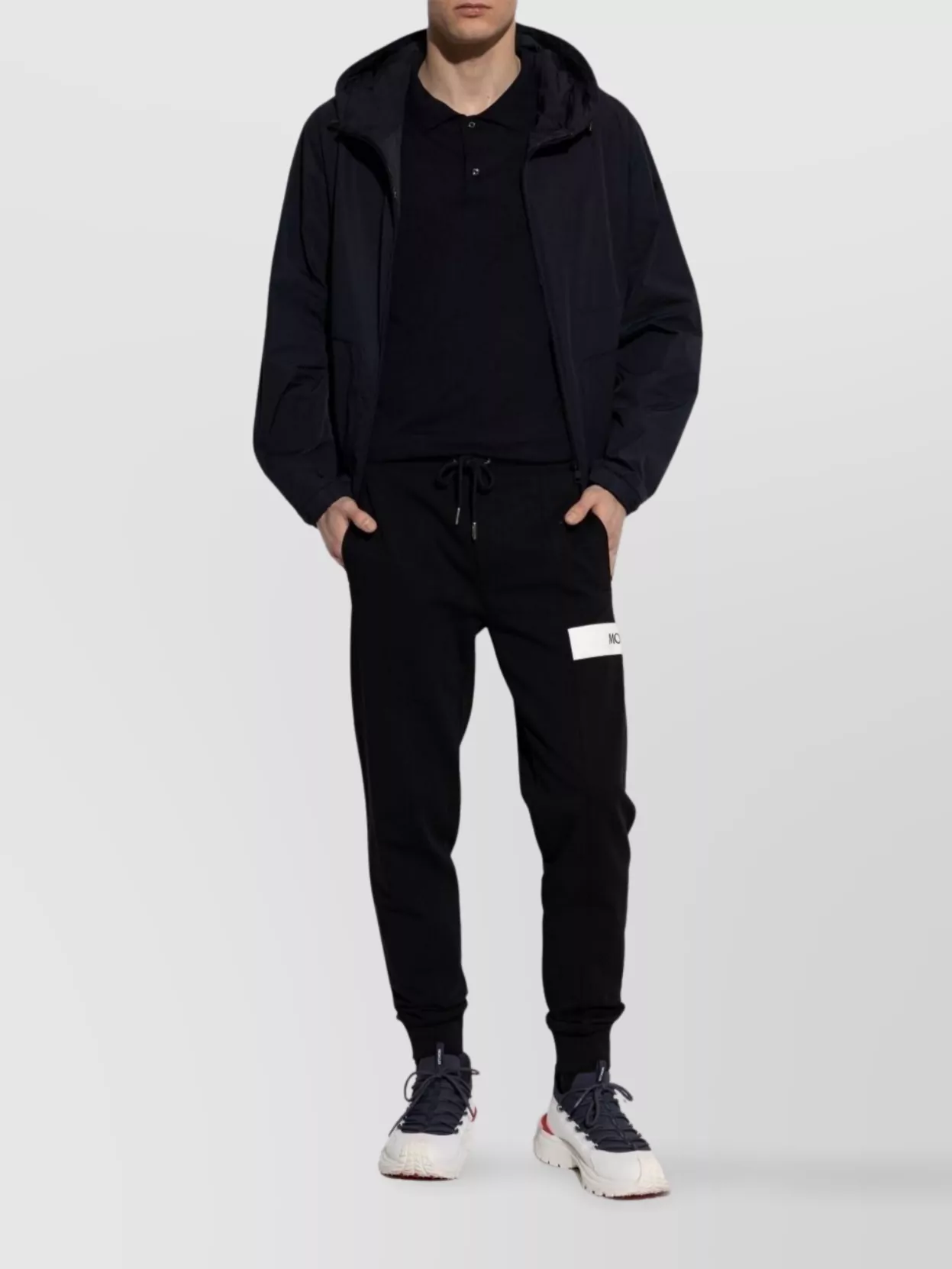 Moncler Linen And Silk Logo Polo Shirt