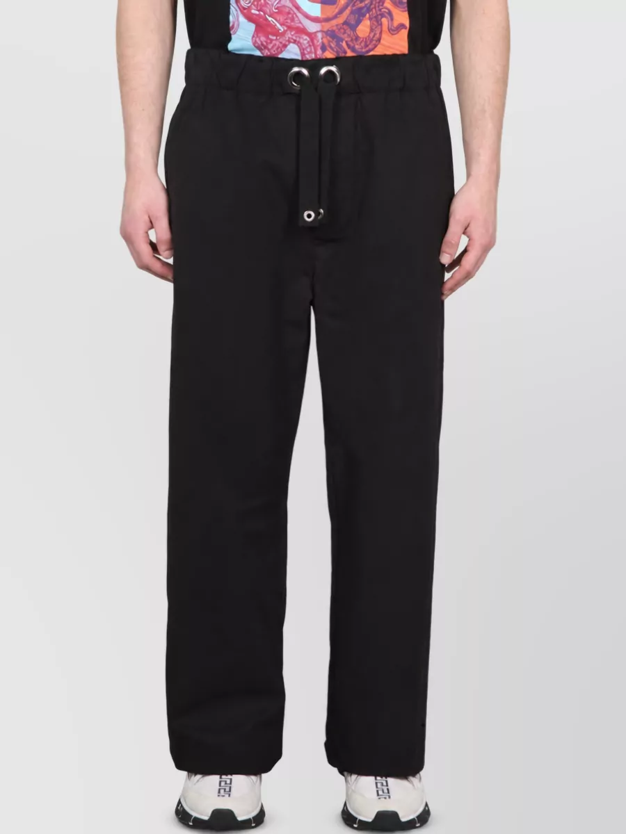 Versace loose fit cotton drawstring trousers