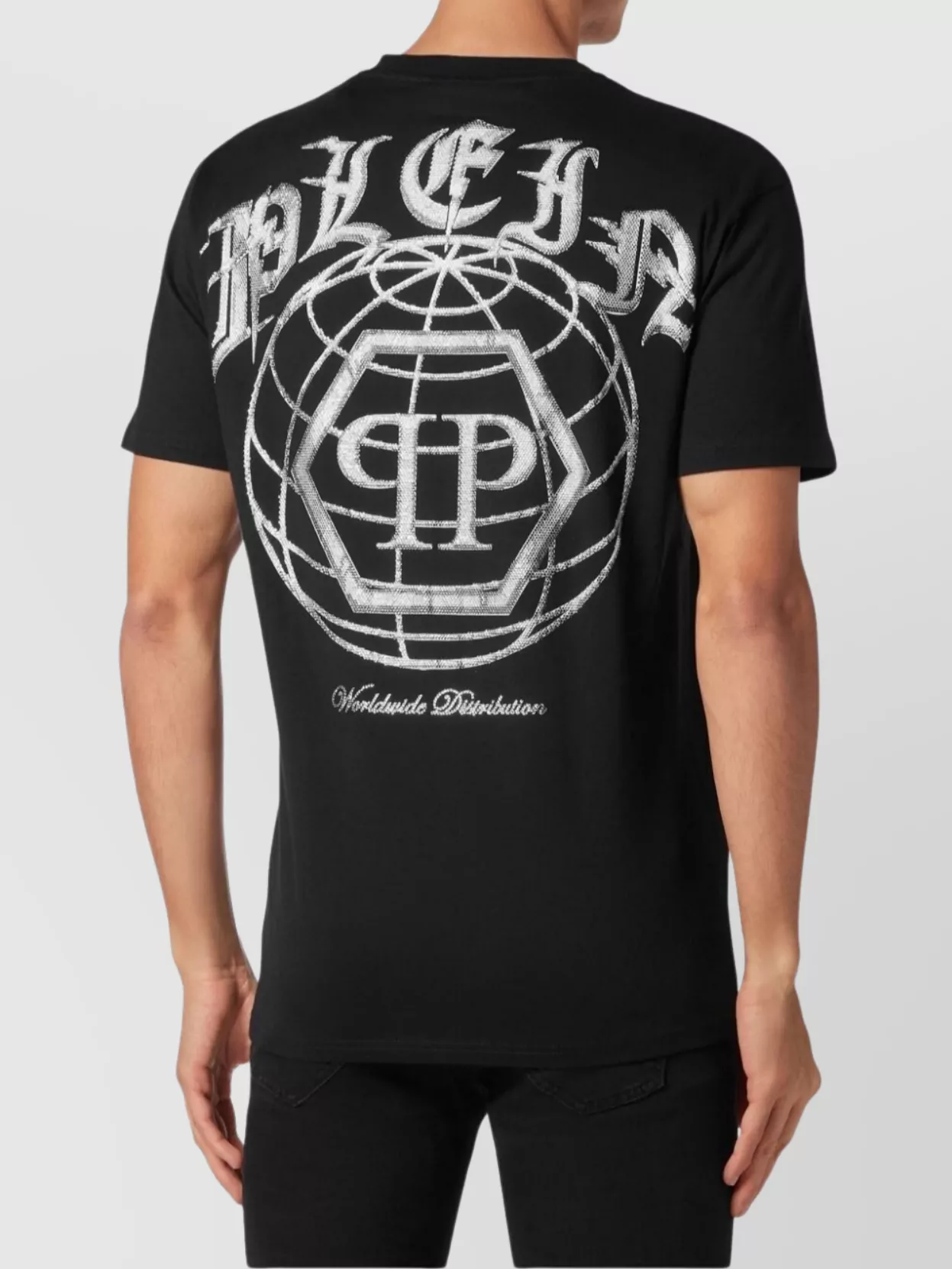 Philipp Plein Graphic Print Short Sleeve Crew Neck T-Shirt