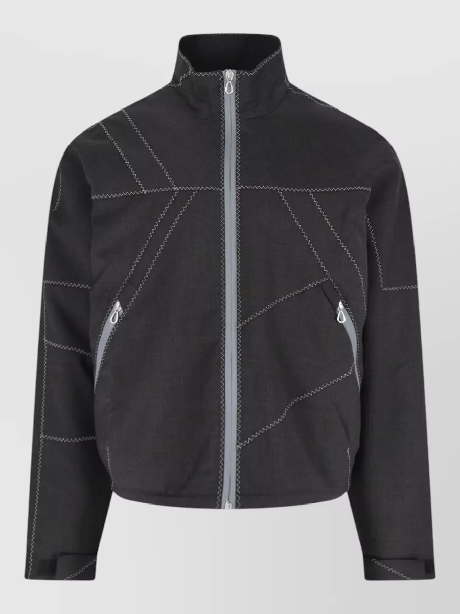 Kiko Kostadinov virgin wool asymmetric panel lightweight jacket