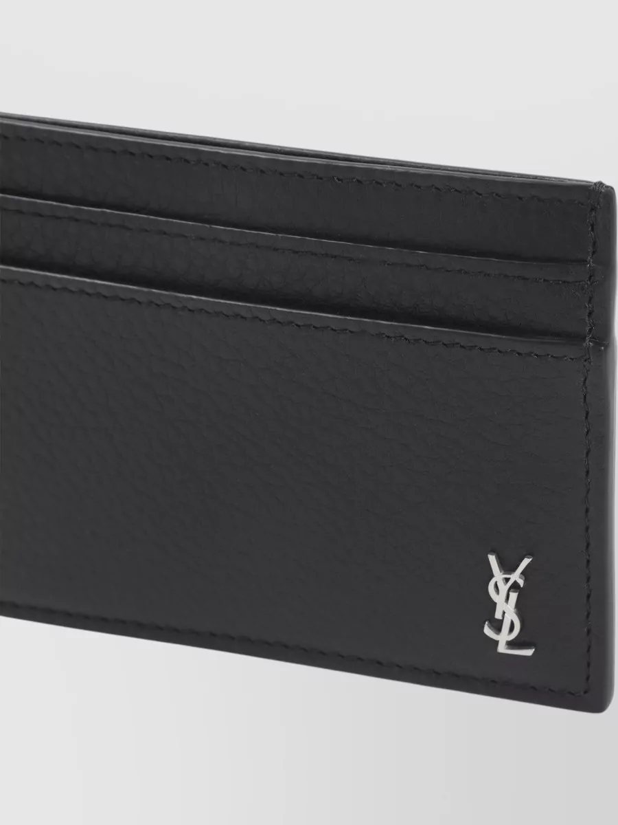 Saint Laurent Leather Tiny Card Holder