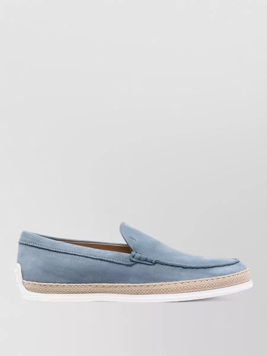 Tod's Round Toe Loafers Espadrille Sole
