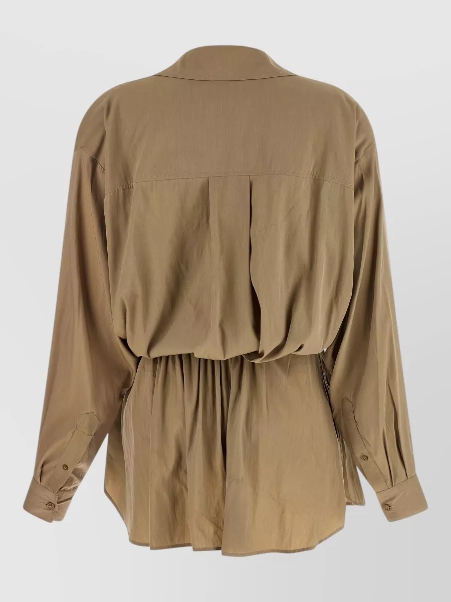 Isabel Marant Satin V-Neck Wrap Blouse