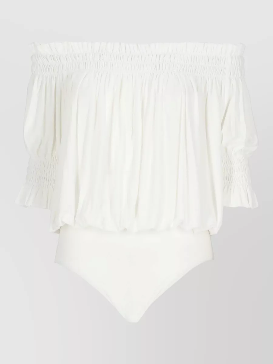 Norma Kamali Short-Sleeve Bodysuit