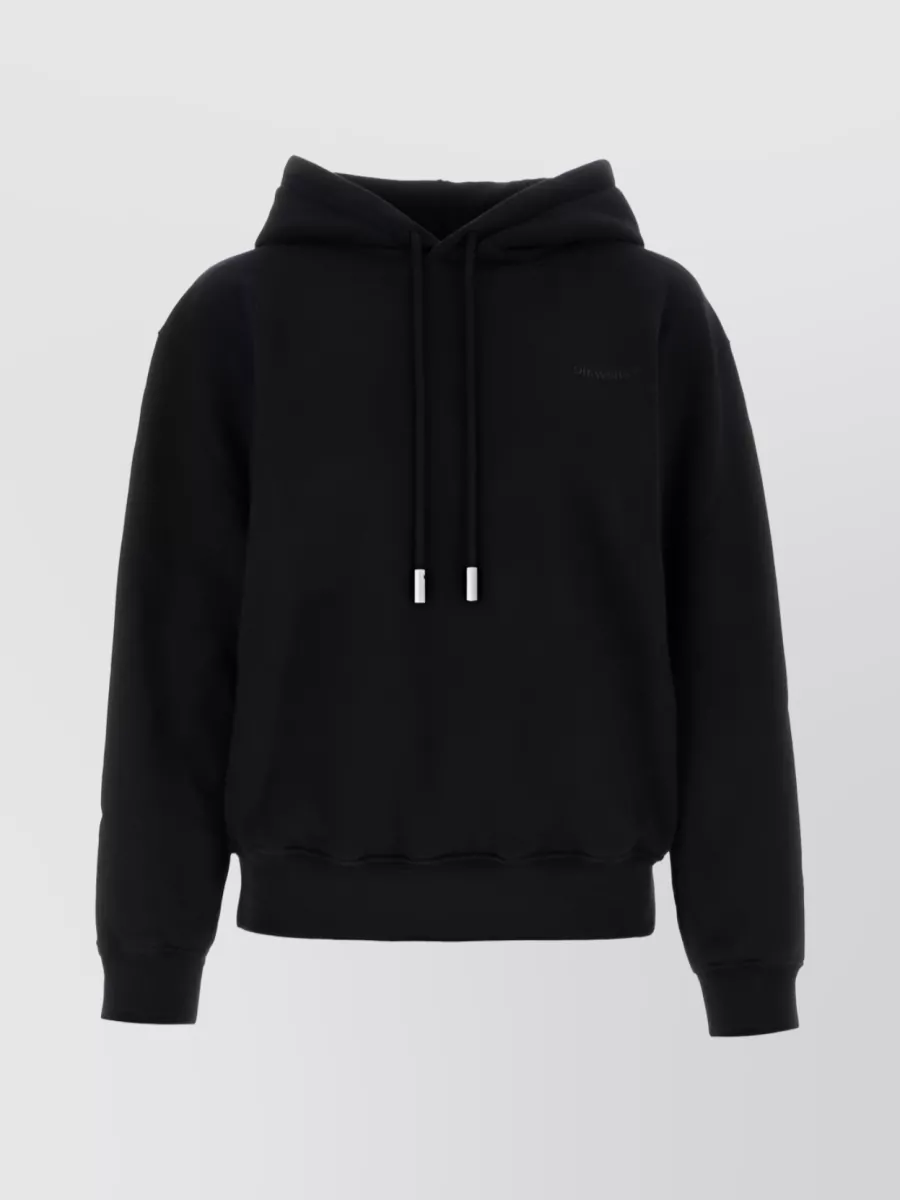 Shop Off-white Diag Organic Cotton Hoodie In Black