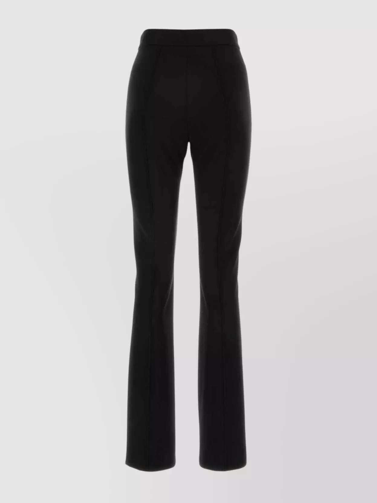 Max Mara Viscose Blend Lari Pant With Flared Hem In Black