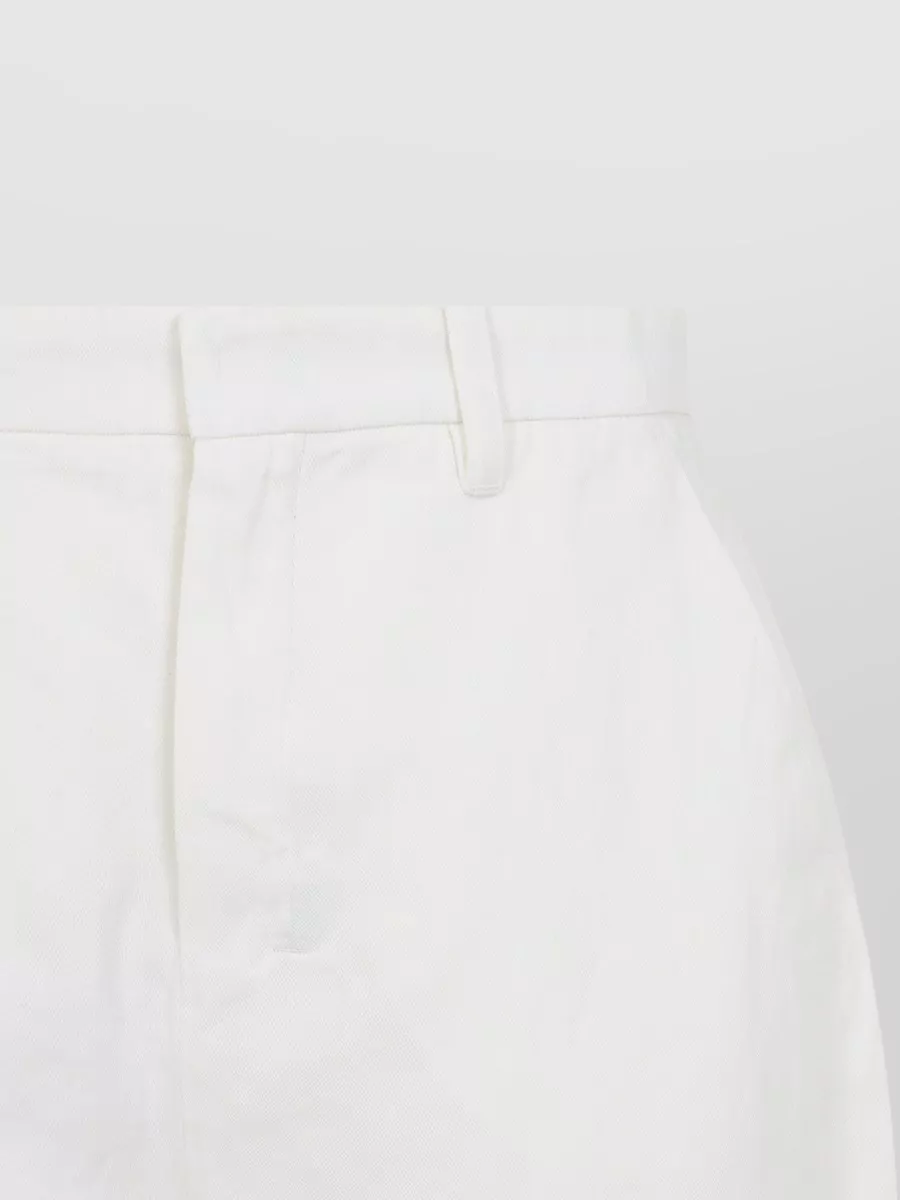 S Max Mara Cotton And Linen High-Rise Straight-Leg Bermuda Shorts