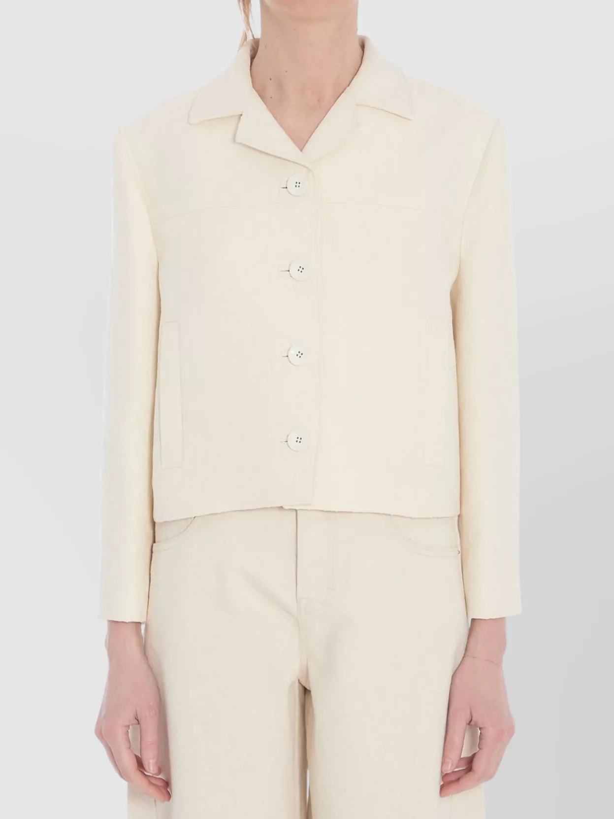Gucci Gg Jacquard Cropped Jacket In Pink
