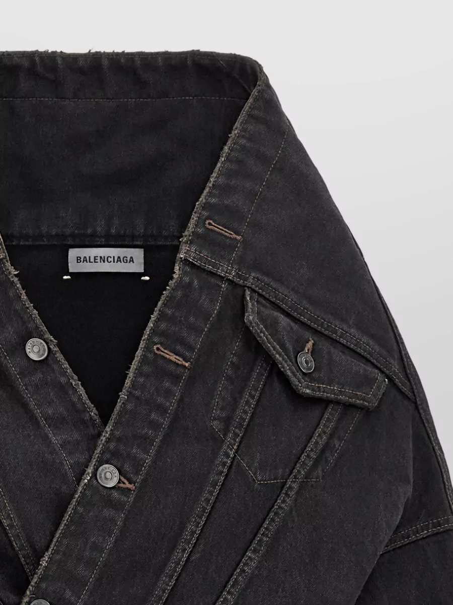 Balenciaga Denim Asymmetric Jacket