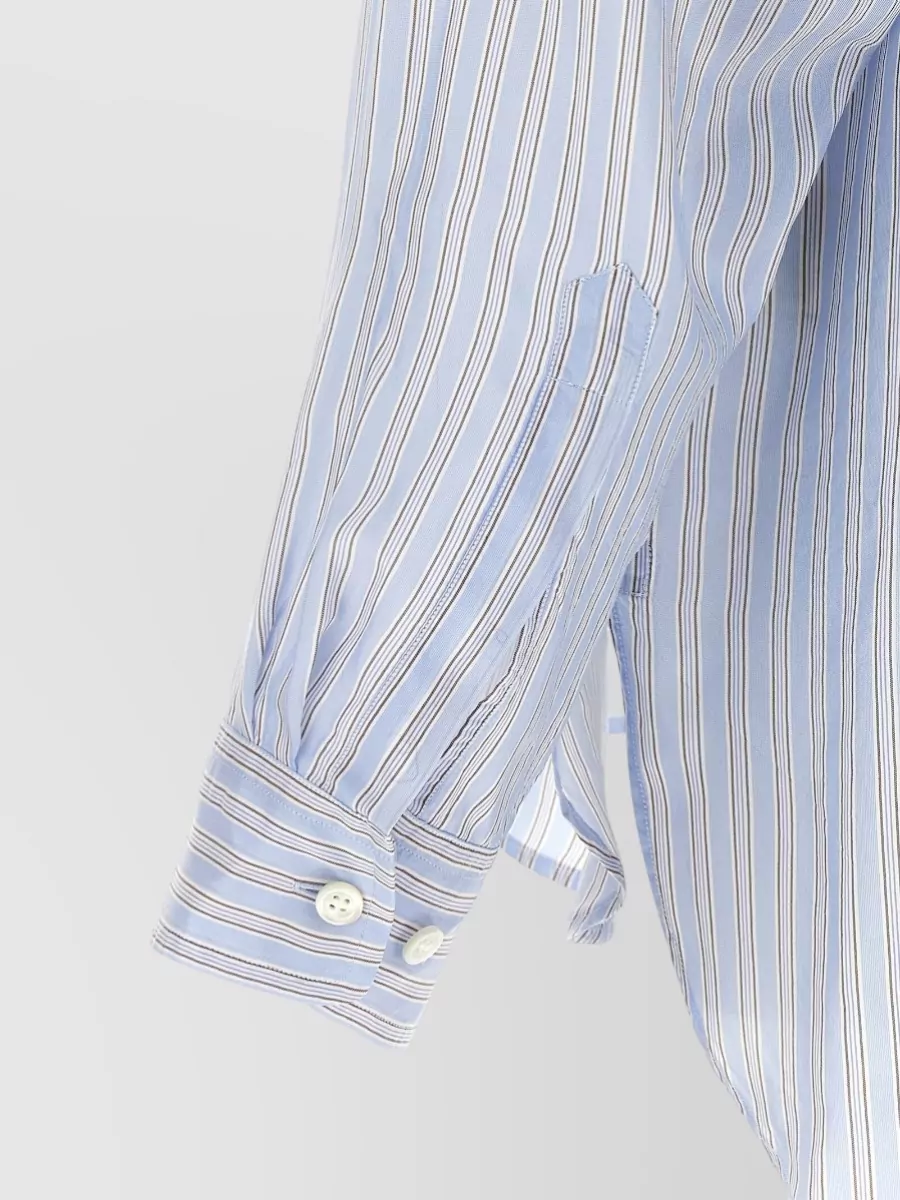 Dries Van Noten Croom Striped Long Sleeve Shirt Buttoned Collar