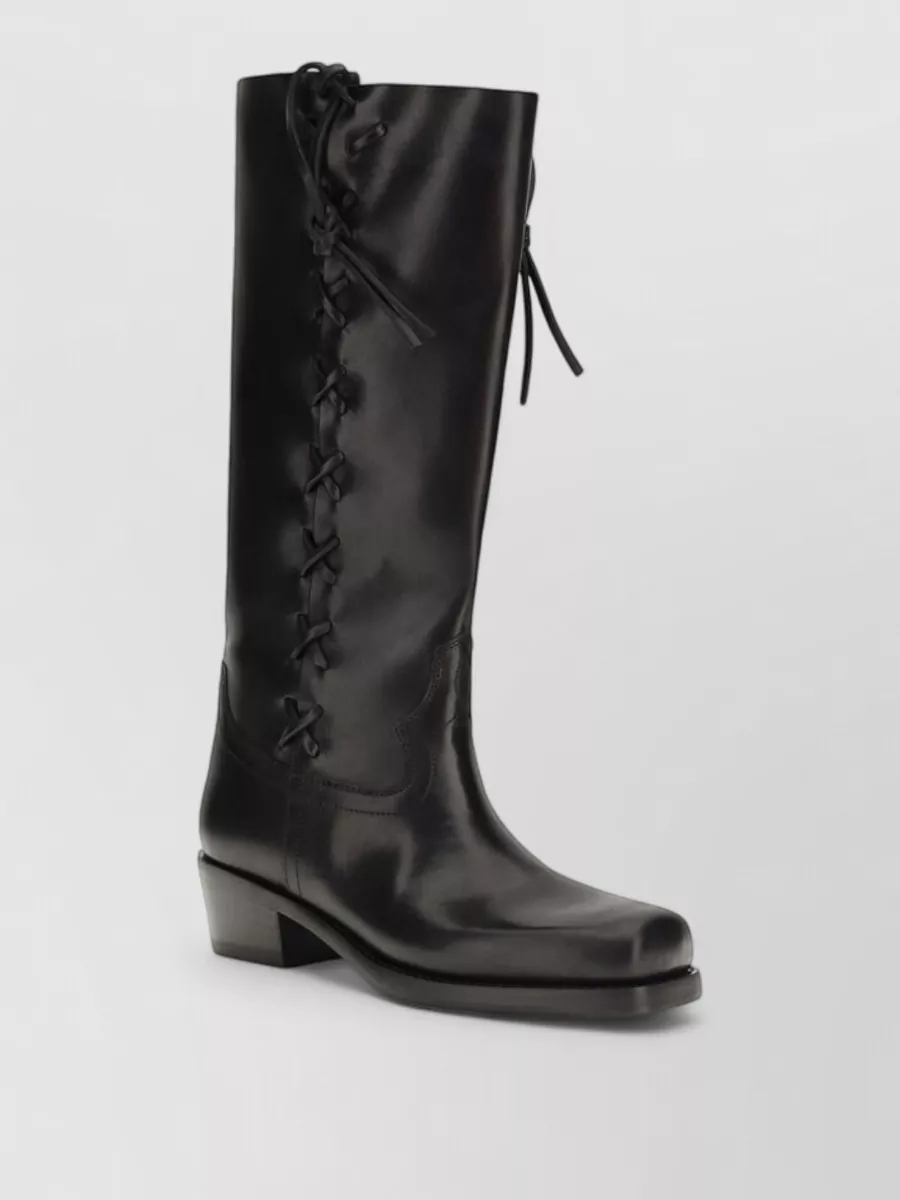 Paris Texas Leather Lace-Up Boots