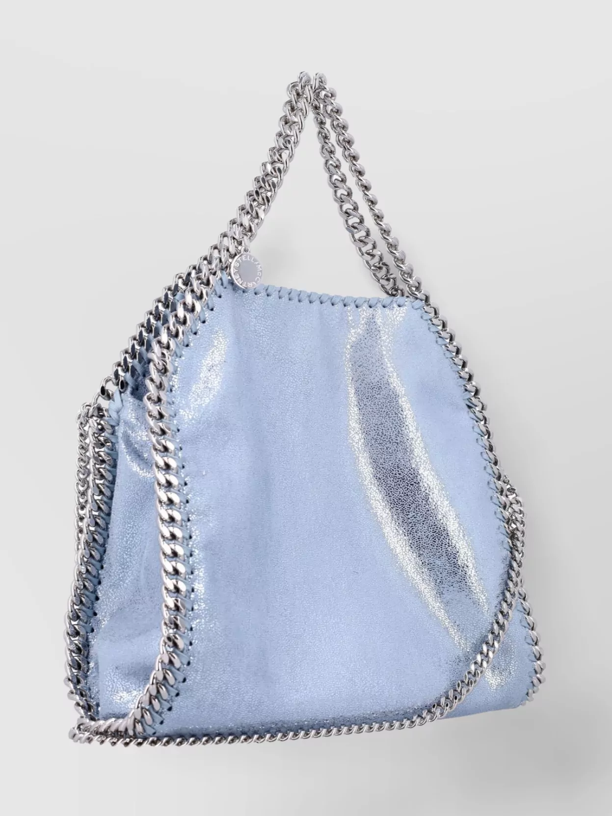 Stella Mccartney Small Chain Tote Bag With Metallic Finish
