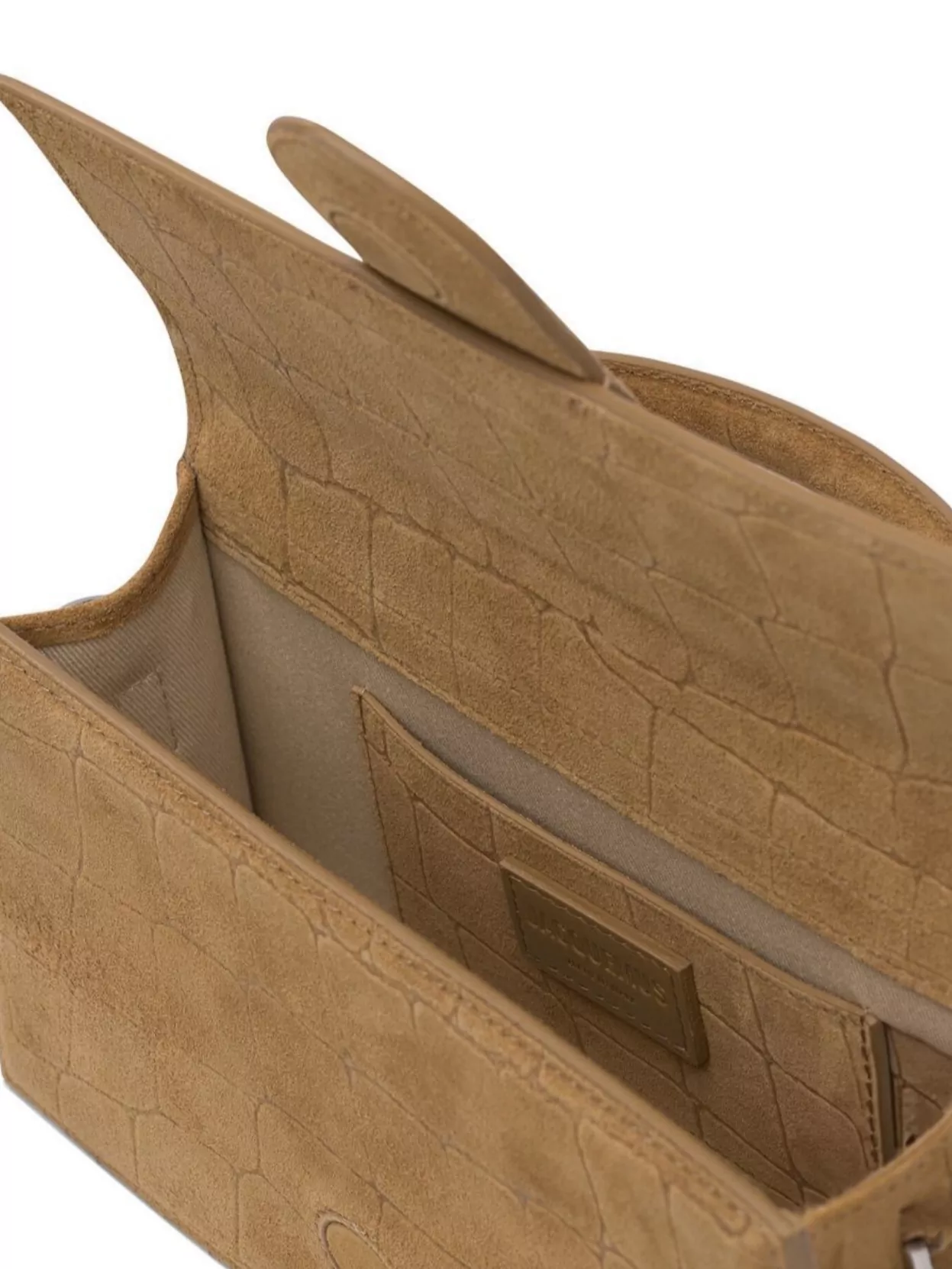 JACQUEMUS THE BIG BABY SHOULDER BAG WITH DETACHABLE STRAP AND EMBOSSED TEXTURE