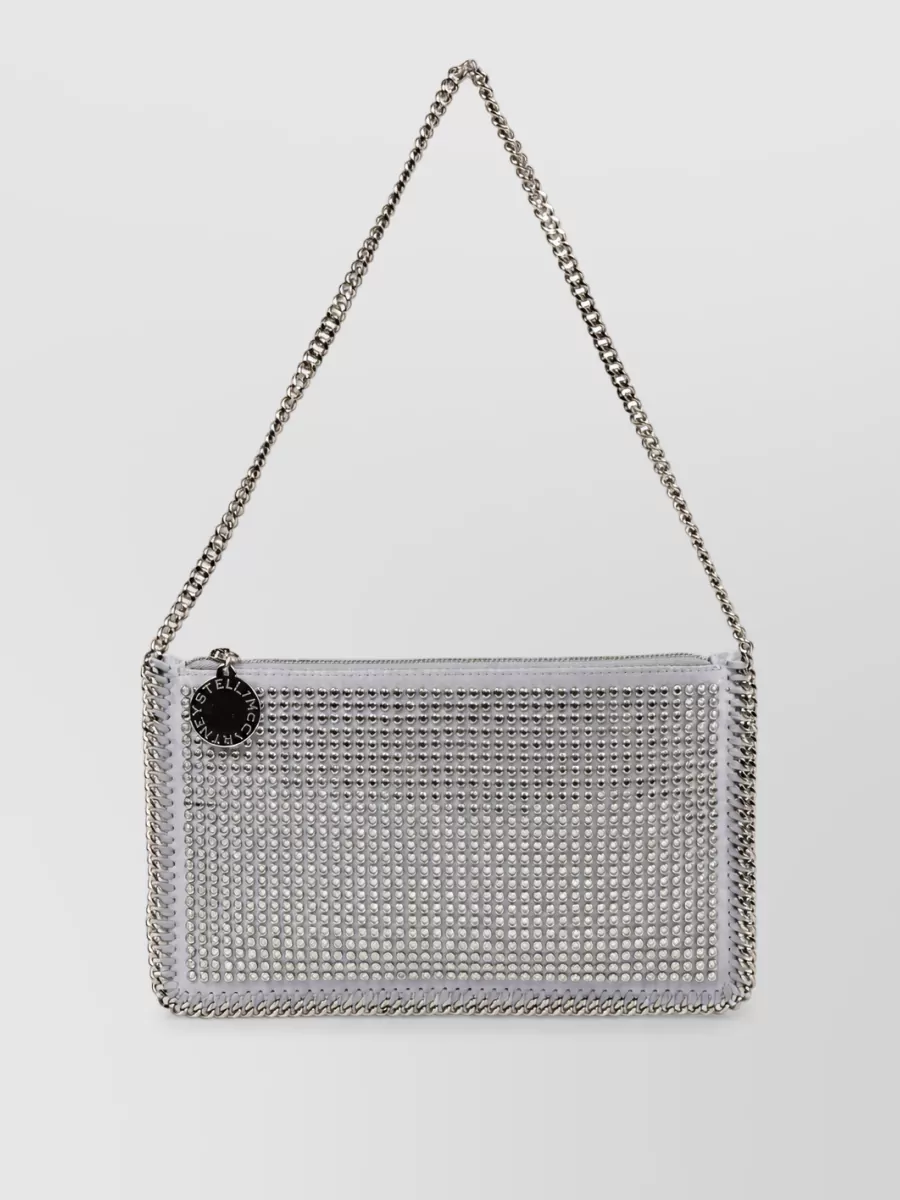 Stella Mccartney Falabella Clutch Bag Metallic Chain Strap