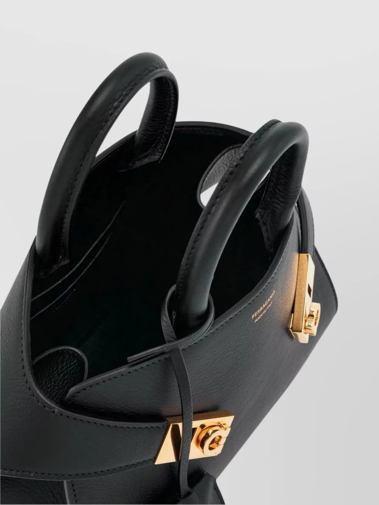 Ferragamo Tote Bags With Top Handles And Gold-Tone Hardware