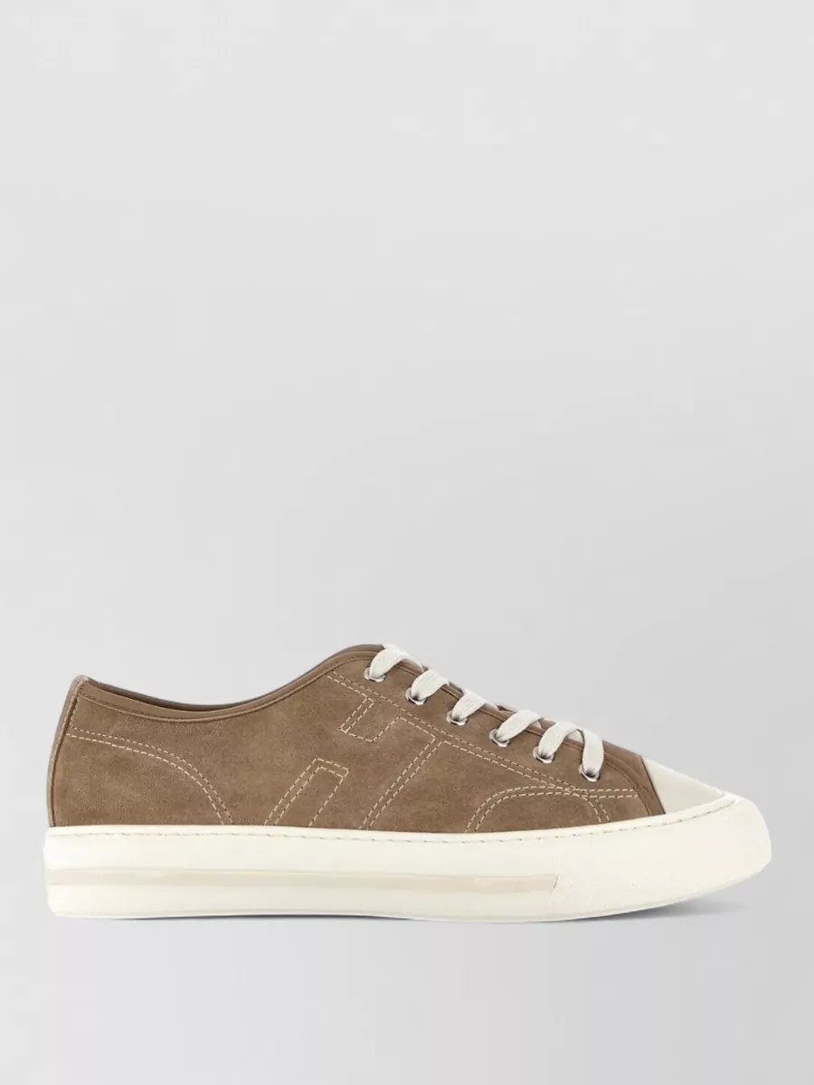 Hogan Suede Leather Low-Top Sneakers