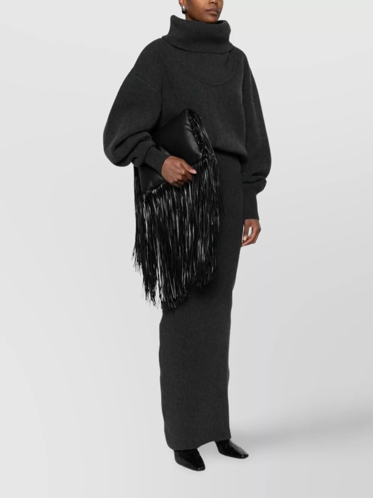 Sportmax Soft Fringes Maxi Shoulder Bag