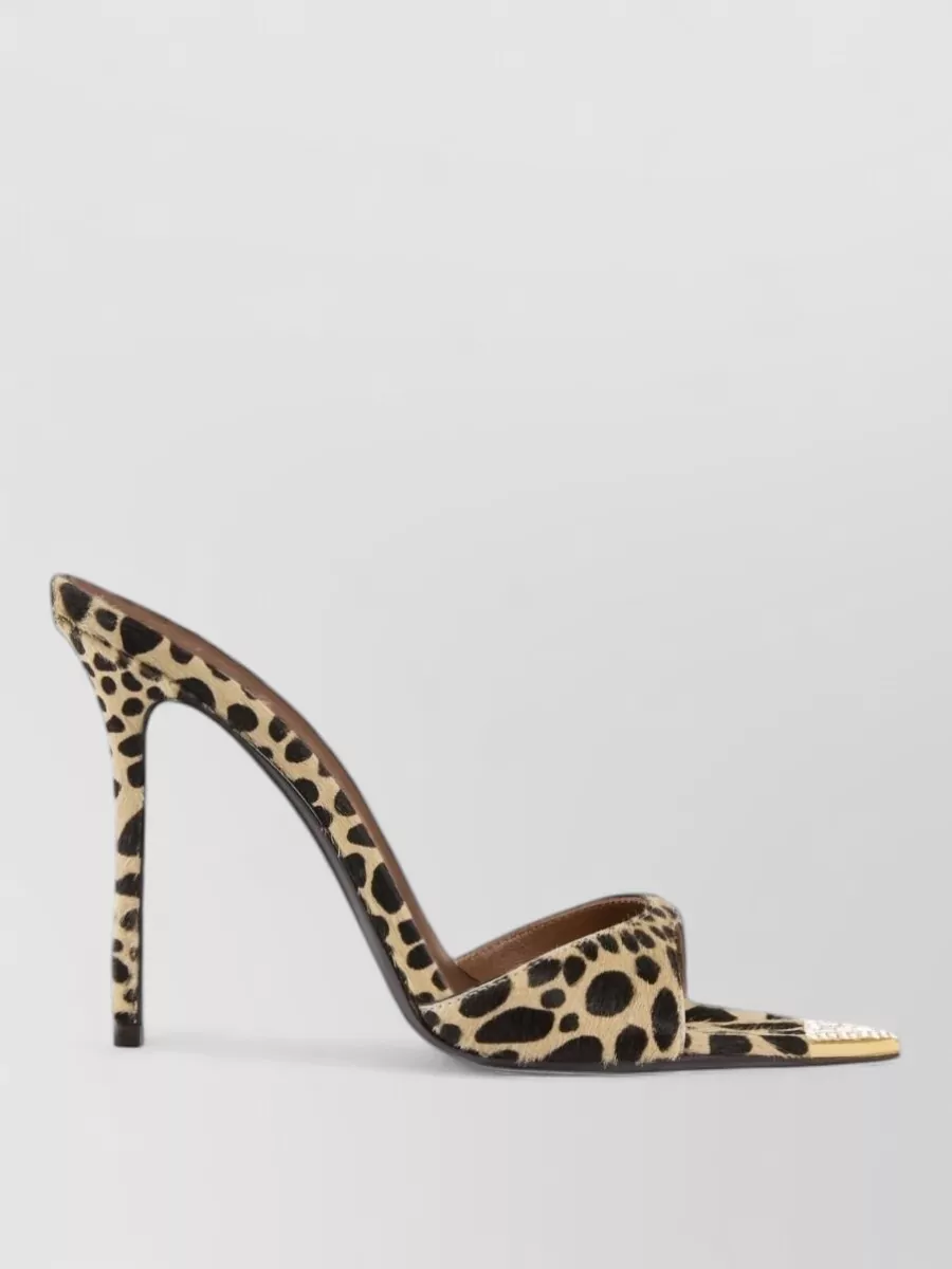 Giuseppe Zanotti Leopard-Print Rhinestone Mules