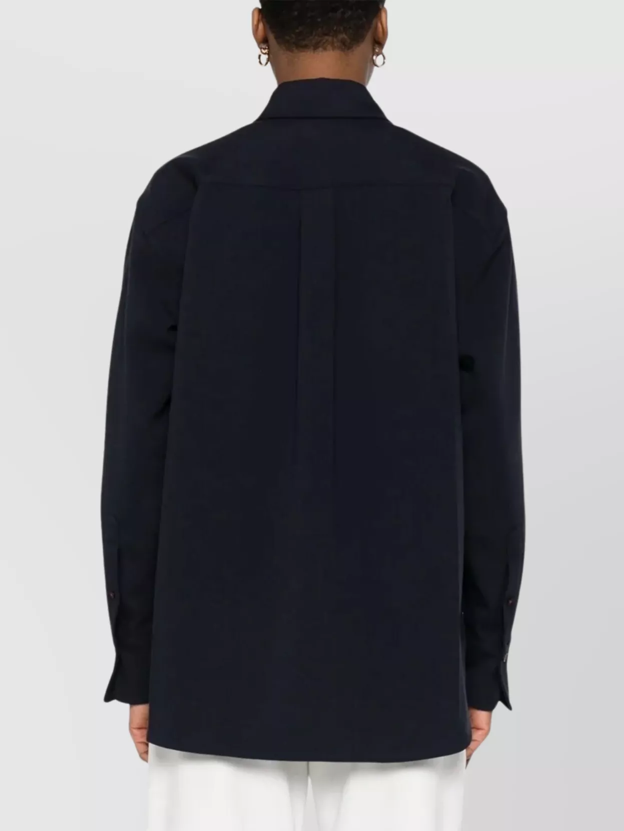 Victoria Beckham Jersey Shirt Long Sleeves Curved Hem