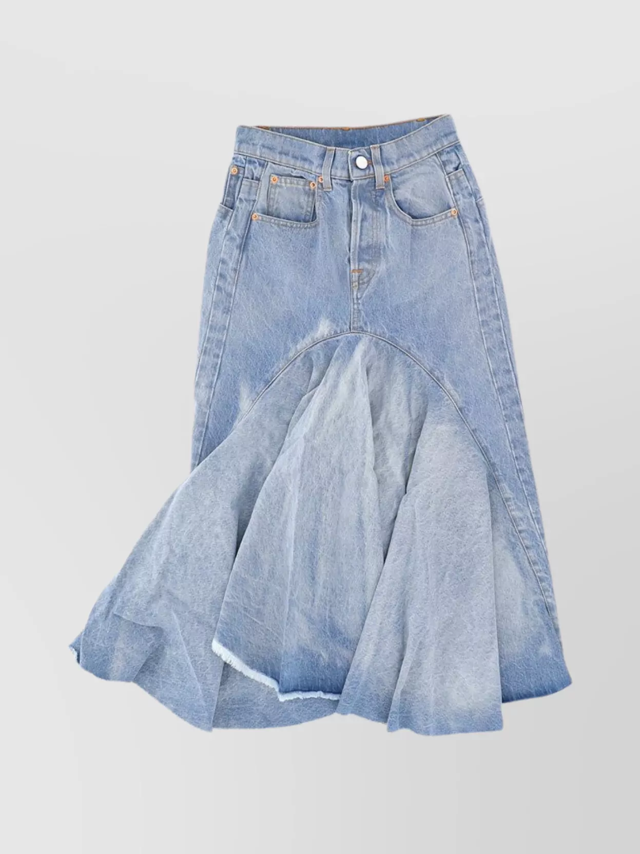 Vetements Denim Skirt Featuring Belt Loops In Blue