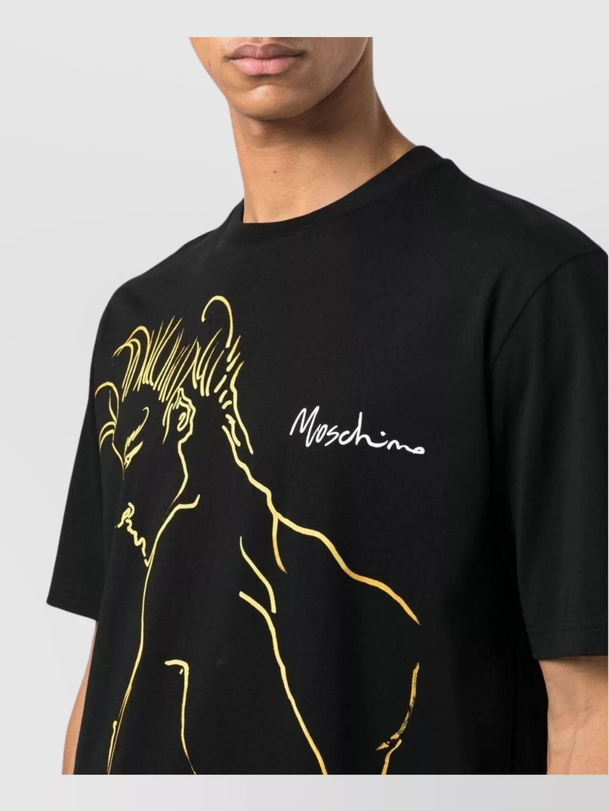 Moschino Illustrated Crew Neck T-Shirt With Short Sleeves