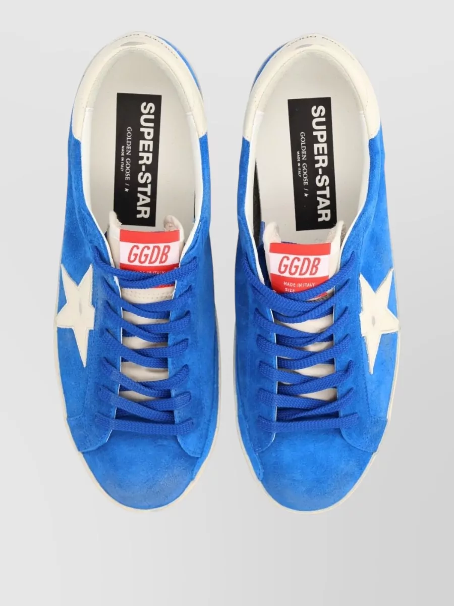 Golden Goose Suede Sneakers Featuring Star Emblem Rubber Sole