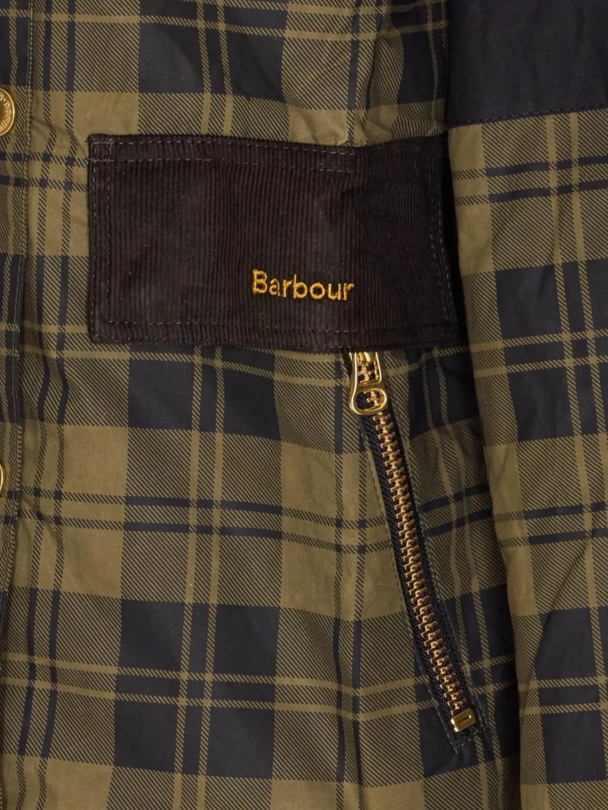 Barbour Elaine Tartan-check Zip-front Jacket In Brown